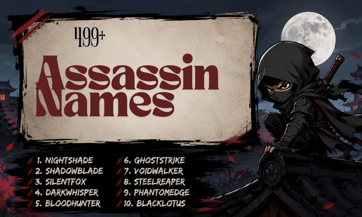 499+ Assassin Names [Cool, Funny & Deadly Ideas]