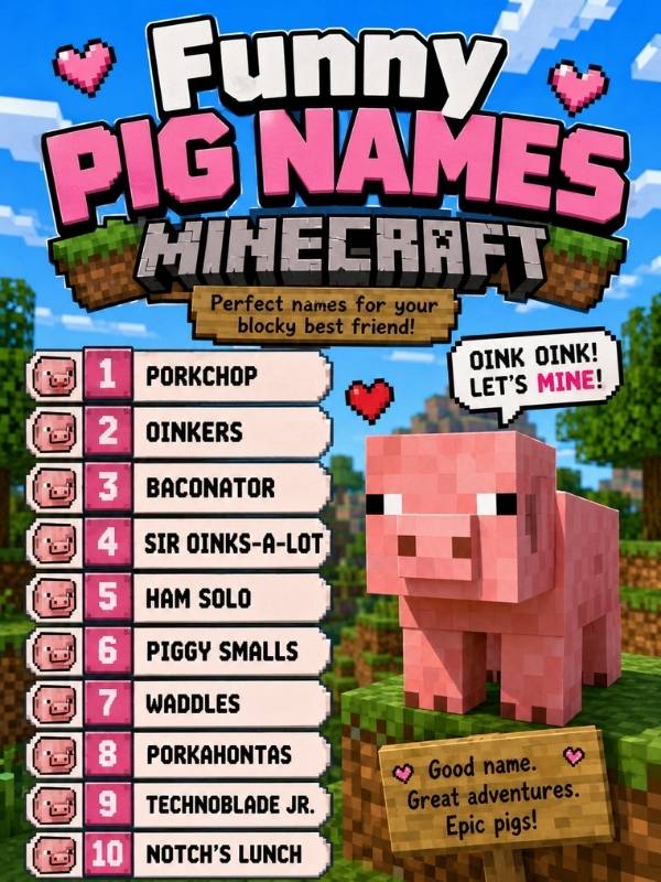 funny-pig-names-minecraft